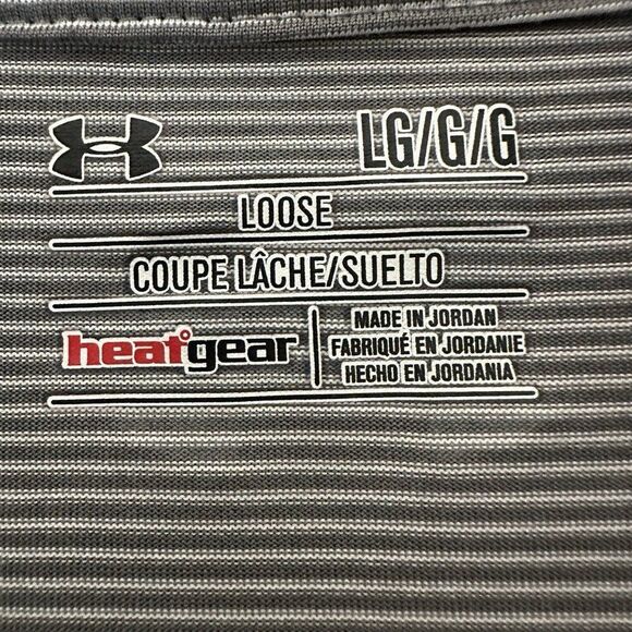 Under Armour Pullover Mens Large Grey 1/4 Zip Long Sleeve Loose Fit Heat Gear - Picture 2 of 7